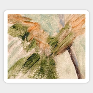 Green Ohcre Abstract Painting Sticker